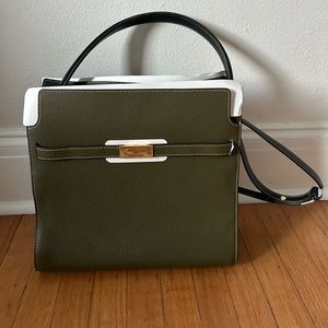 Tory Burch Lee Radziwill Pebbled Double Bag